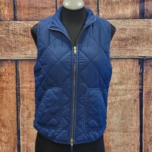 J. Crew Women's Small Blue Quilted Vest